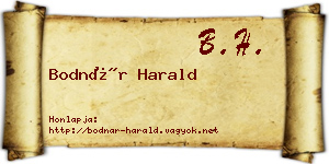 Bodnár Harald névjegykártya
