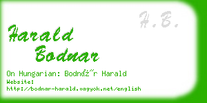 harald bodnar business card